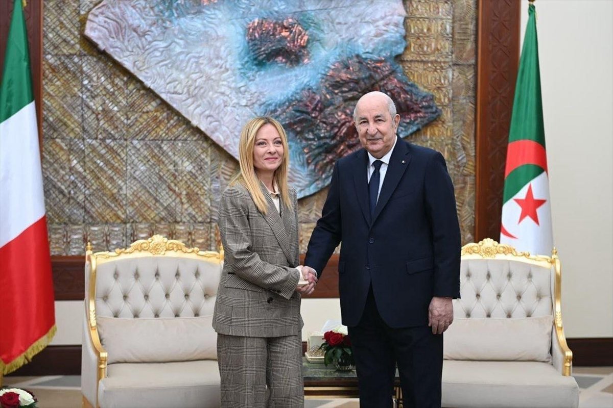 Cezayir Cumhurbaşkanı Tebbun ile İtalya Başbakanı Meloni görüştü
