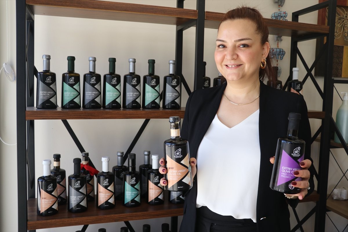 Kadın mühendis, ailesinin yetiştirdiği zeytinlere katma değer kazandırdı