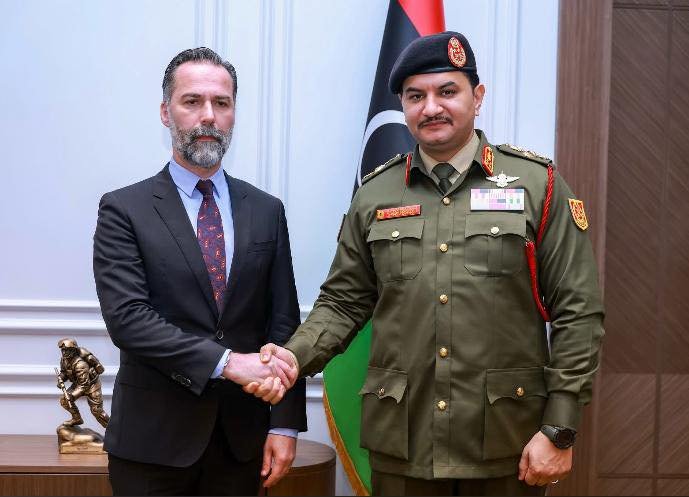 Trablus Büyükelçisi Begeç, Libya Ulusal Ordusu Genel Komutan Yardımcısı Saddam Hafter ile görüştü