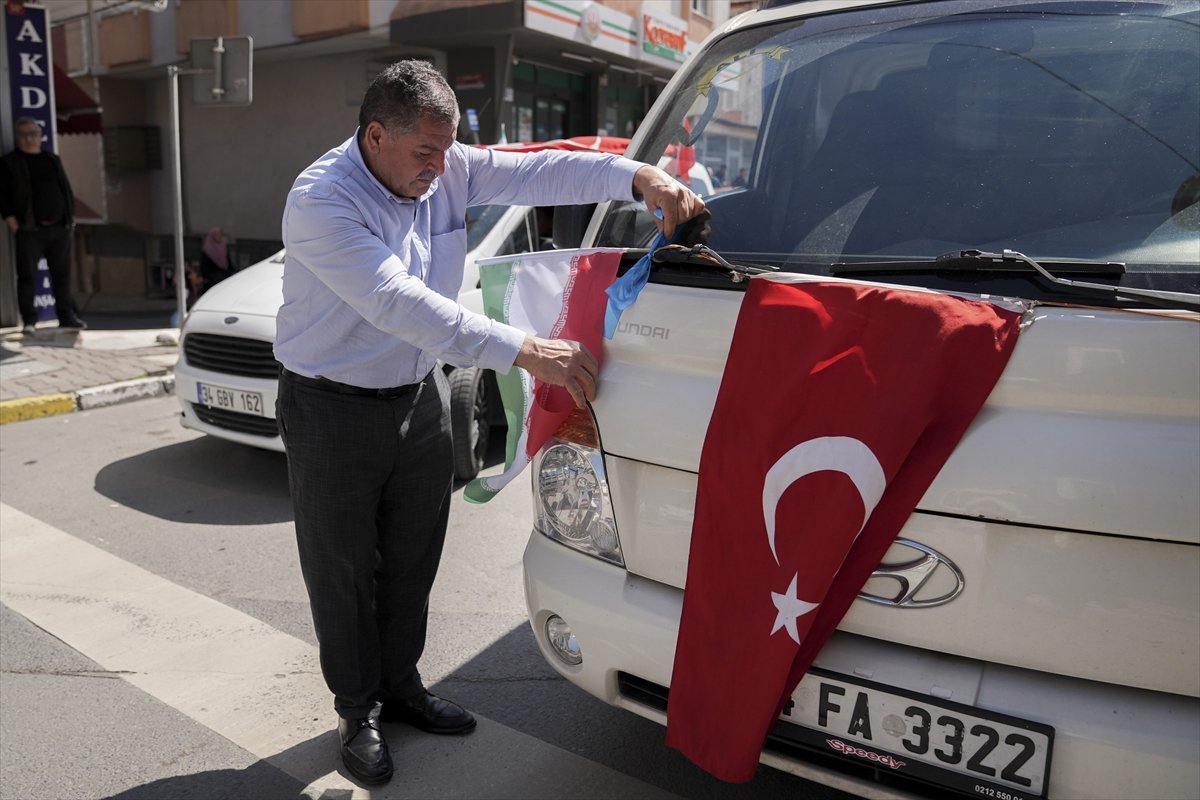 İstanbul'da İran'a destek konvoyu düzenlendi