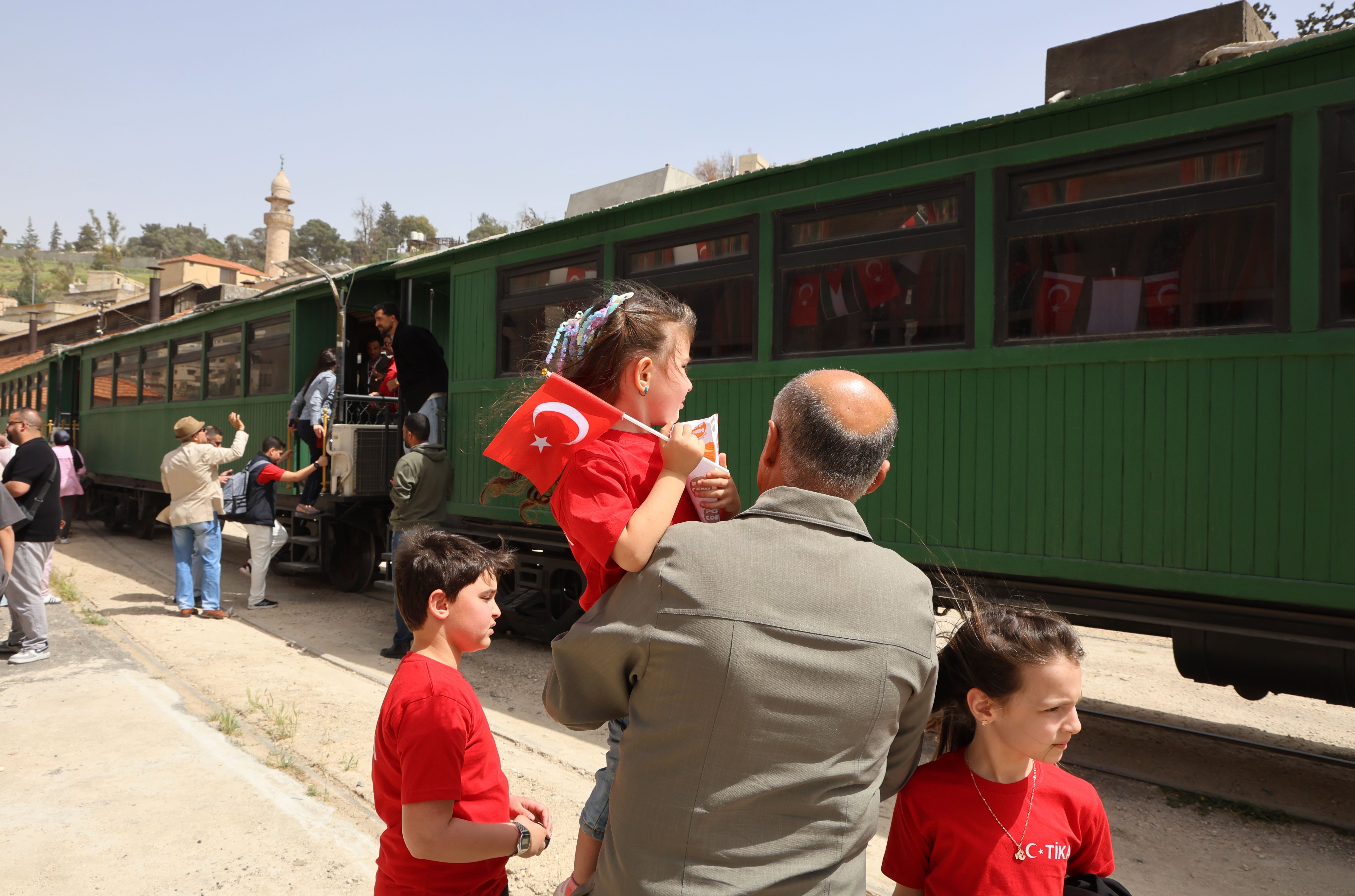 Ürdün'de bu yıl 23 Nisan Osmanlı mirası Hicaz Demir Yolu İstasyonu'nda kutlandı
