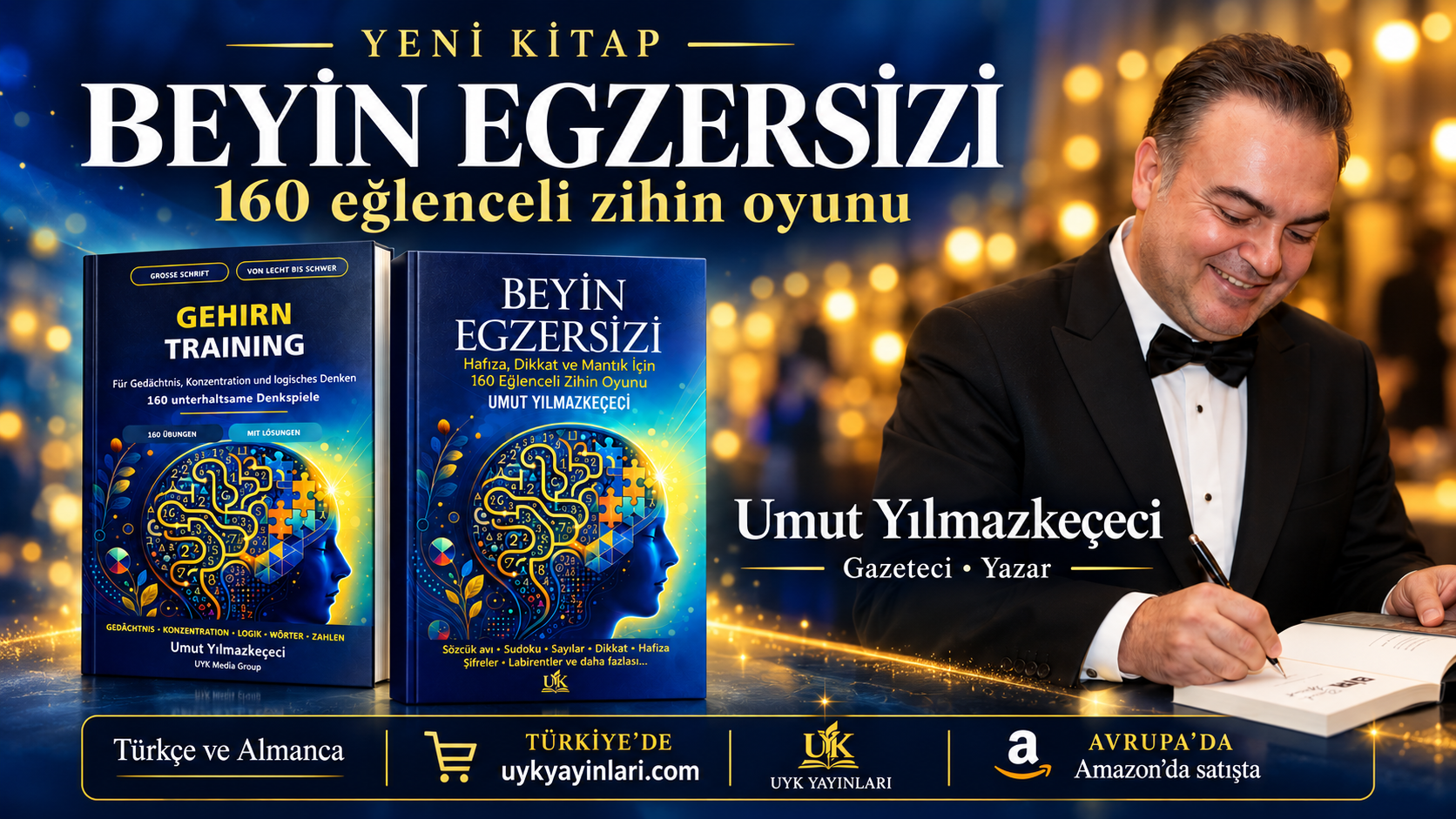 Umut Yılmazkeçeci’nin “Beyin Egzersizi” kitabı Türkçe ve Almanca yayımlandı