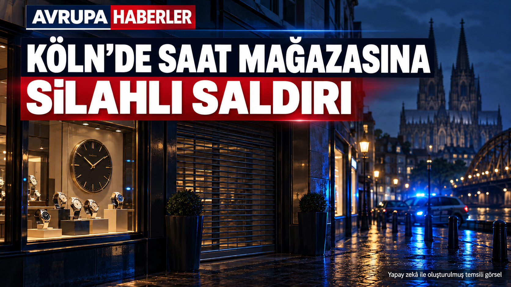Köln merkezinde saat mağazasına silahlı saldırı: Polis şüphelileri arıyor