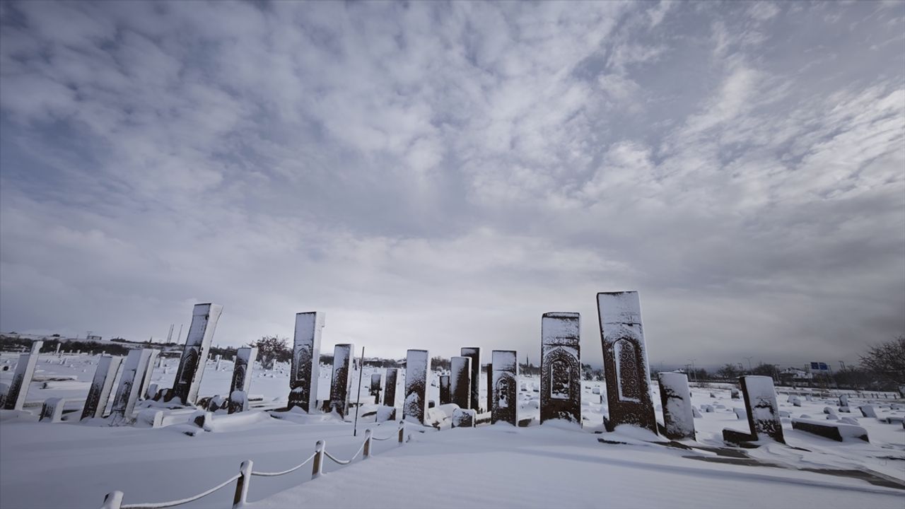 Bitlis'te tarihi yapılar karla kaplandı