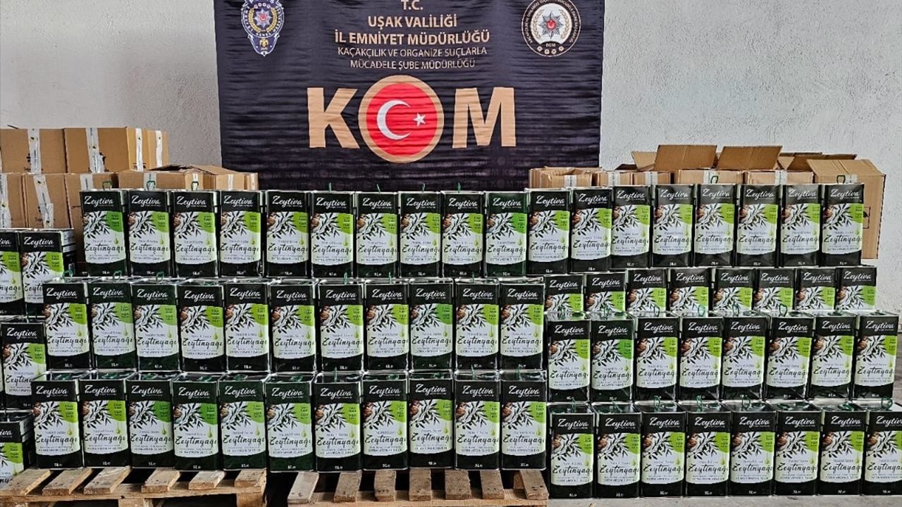 Uşak'ta taklit-tağşiş yapılan 1370 litre zeytinyağı ele geçirildi
