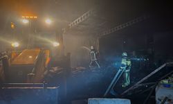 İzmir'de kompozit malzeme üreten fabrikada çıkan yangın söndürüldü