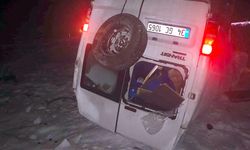 Kars'ta şarampole devrilen aracın sürücüsü öldü