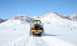Muş'ta köy yollarında karla mücadele çalışmaları sürüyor