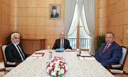 TBMM Başkanı Kurtulmuş, HÜDA PAR Genel Başkanı Yapıcıoğlu ve Yeniden Refah Partili Bekin'i kabul etti