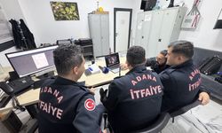 Adana'da itfaiye ekipleri AA'nın 'Yılın Kareleri' oylamasına katıldı