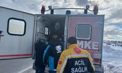 Bingöl'de yolu kardan kapanan köydeki KOAH hastası paletli ambulansla hastaneye ulaştırıldı