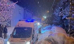 Bitlis'te yolu kardan kapanan köyde rahatsızlanan kadın, ekiplerce hastaneye ulaştırıldı