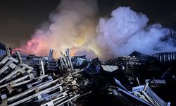 Bursa'da ahşap palet fabrikasında çıkan yangın söndürüldü