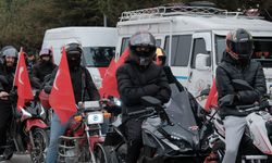 Çorum'da motosiklet tutkunları Türk bayraklarıyla konvoy oluşturdu