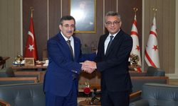 Cumhurbaşkanı Yardımcısı Yılmaz, KKTC Cumhurbaşkanı Erhürman ile bir araya geldi: