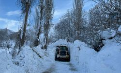 Hakkari'de çığ nedeniyle kapanan köy yolu ulaşıma açıldı