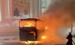 Kapıkule'de park halindeki yolcu otobüsünde çıkan yangın söndürüldü