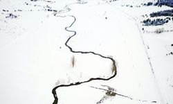 Kastamonu'da kar altındaki mendereslerin kış güzelliği