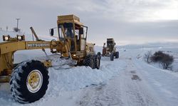 Kayseri'de kardan kapanan 17 mahalle yolunu açma çalışmaları sürüyor