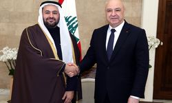 Lübnan Cumhurbaşkanı Avn, Katarlı Bakan el-Halifi'yi kabul etti
