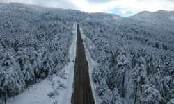 Manisa'nın yüksek kesimlerinde kar yağışı etkili oldu