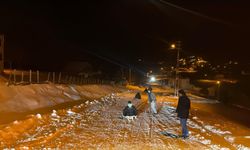 Samsun'un Kızlan Yaylası'nda vatandaşlar karın keyfini çıkardı