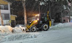 Tokat'ın Başçiftlik ilçesinde kar yağışı etkili oluyor