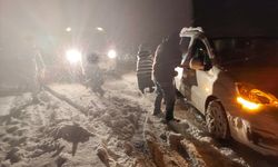 Van'da yolu kardan kapanan mahalledeki hamile kadın, ekiplerce hastaneye ulaştırıldı