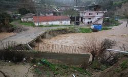 Aydın'da derenin taşması sonucu 9 ev tahliye edildi
