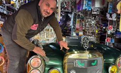 Bartın'da sanayi esnafının çalışma masası 1967 model Mercedes
