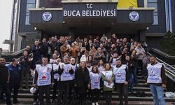Buca Belediyesinde memurlar, 7 aydır ödenmeyen alacakları için basın açıklaması yaptı