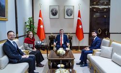 Cumhurbaşkanı Yardımcısı Yılmaz, Brezilya'nın Ankara Büyükelçisi Santos'u kabul etti: