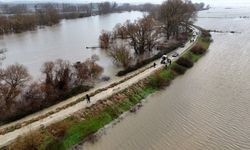 Edirne'de Tunca Nehri'nin debisi yükseldi, Meriç Nehri'nde taşkınlar oluştu