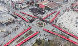 Erzincan'da Türk bayraklarıyla yürüyüş düzenlendi