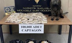 Hatay'da zeytinyağı tenekelerine gizlenmiş 100 bin uyuşturucu hap ele geçirildi