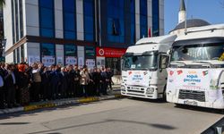 Sultanbeyli'de 5 tırlık yardım Gazze, Suriye ve Sudan'a gönderildi