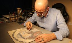 Türk tarihini 27 metrelik çini eserle anlattı