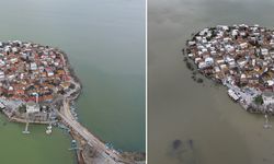 Uluabat Gölü'nün suyu 'Küçük Venedik'teki evlere dayandı