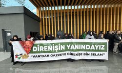 Van'da İsrail'in Gazze'ye yönelik saldırıları protesto edildi
