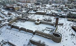 Yeniden karla kaplanan Erzurum'da güzel kış manzaraları oluştu