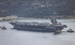 ABD'ye ait USS Gerald R. Ford uçak gemisi Girit'e geldi