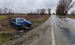 Afyonkarahisar'da ağaca çarpan otomobildeki 3 kişi yaralandı