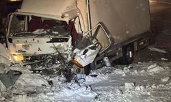 Erzurum'da iki kamyonetin çarpıştığı kazada sürücülerden 1'i öldü, diğeri yaralandı