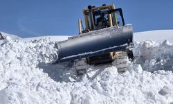 Erzurum'da kar kalınlığı yer yer 2 metreyi bulan mezra ekiplerin çalışmasıyla ulaşıma açıldı