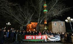 İsrail'in Mescid-i Aksa'yı ibadete kapatması Ankara'da protesto edildi