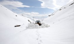 'Kar kaplanları' ilkbaharda metrelerce karla mücadele ediyor