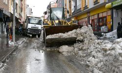 Kars'ta kar ve buz kütleleri yerleşim yeri dışına taşınıyor