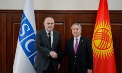 Kırgızistan Dışişleri Bakanı Kulubayev, AGİT Genel Sekreteri Sinirlioğlu ile görüştü