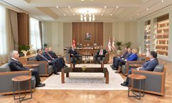 KKTC Cumhurbaşkanı Erhürman, TBMM Milli Savunma Komisyonu Başkanı Akar'ı kabul etti