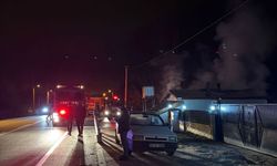 Konya'da yangın çıkan bağ evinde hasar oluştu